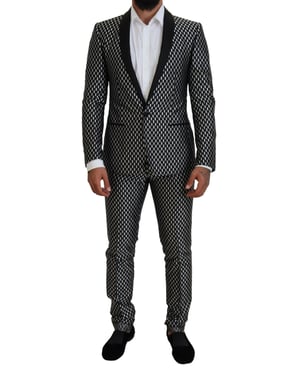 Geometrisches Muster Slimfit-Anzug