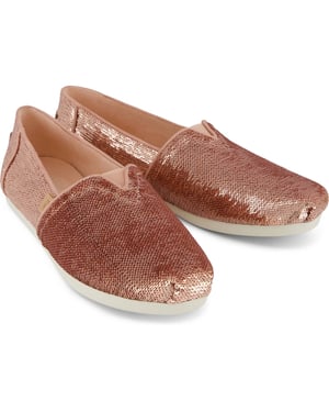 TOMS Alpargata Pailletten Textil Damen Rose Espadrilles