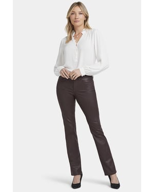 Lackierte Marilyn Straight Jeans | Kordovan Lack