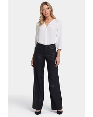 Beschichtete Teresa Weite Jeans | Schwarze Beschichtung
