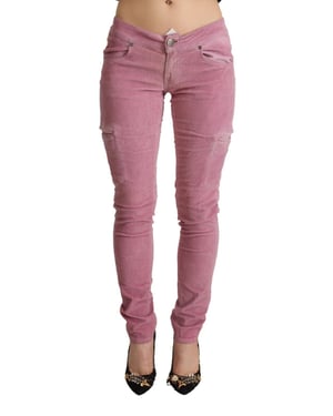 Corduroy Skinny Jeans Rosa