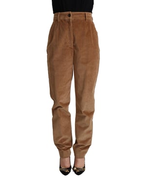 Ribstoffhose Braun