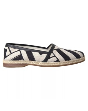 Geometrische Canvas-Espadrilles