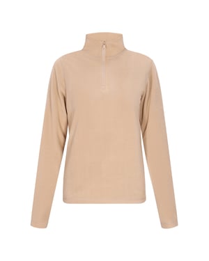 Mymo Fleecepullover Damen Beige