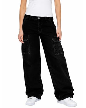 Enzo | Damen Cargo Baggy Jeans