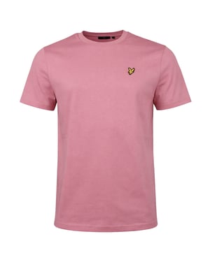 Lyle & Scott Einfarbiges Herren-Pink T-Shirt