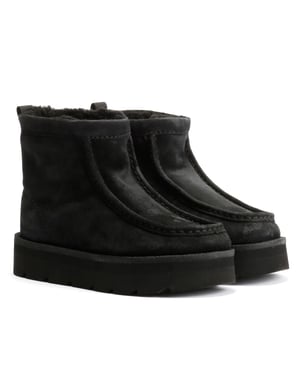 Clarks Originals Meare Rooey Wildleder Damen Schwarz Stiefel