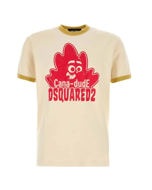 Dsquared2 Cana-dude Logo Milk T-shirt