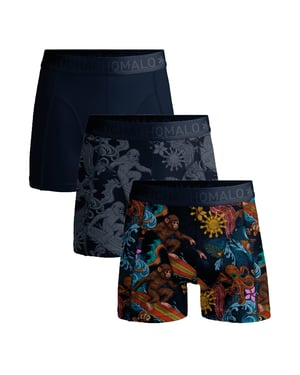 Muchachomalo Boxershorts, 3er-Pack, Herrenunterwäsche - Mehrfarbig