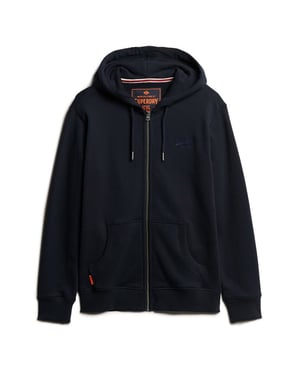 Superdry Essential Zip-Hoodie mit Logodetail - Marineblau