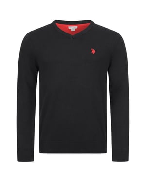 U.S. POLO ASSN. Herren V-Neck Pullover Classic Fit aus Baumwollmix