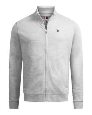 U.S. Polo Assn Herren-Sweatjacke USKiian aus Baumwolle mit Reißverschluss - Grau