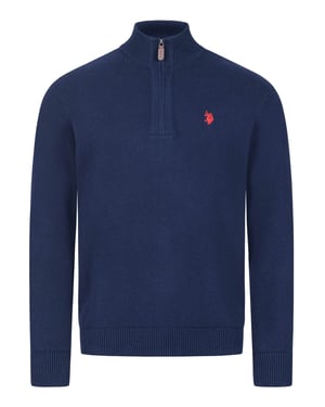 U.S. POLO ASSN. Herren Troyer Pullover USLogaan aus 100 % Baumwolle