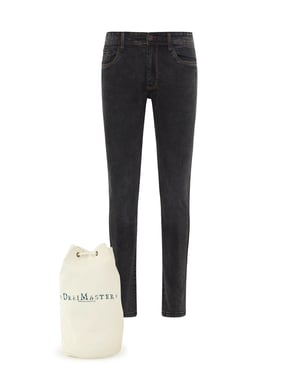 Dreimaster Jeans + Einkaufstasche - SET Herren schwarz
