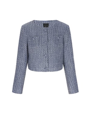 Dreimaster Blazer Frauen Marine Glitzer