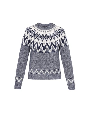 Dreimaster Pullover Frauen Marineblau Mehrfarbig