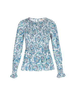 usha Bluse Frauen blau mehrfarbig