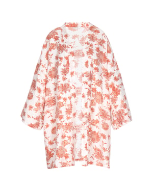 usha Kimono Frauen weiß orange