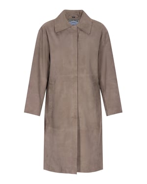 Dreimaster Mantel Frauen taupe grau
