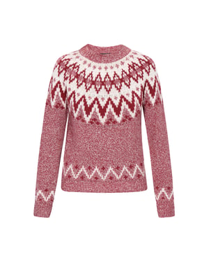 Dreimaster Pullover Frauen Burgunder mehrfarbig
