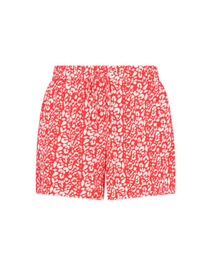 Mymo Shorts Frauen rot weiß