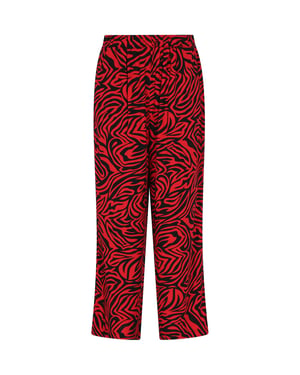 Mymo Hose Frauen schwarz rot