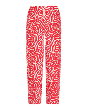 Mymo Hose Frauen rot weiß