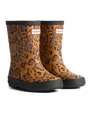Hunter Kids First Gummi Unisex Kinder Reiche Tan/Sattel/Schwarze Gummistiefel