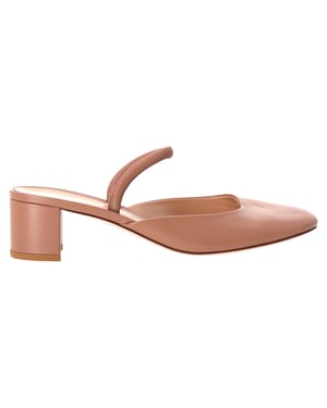 Gianvito Rossi Tivoli Mules 55 aus beigem Leder