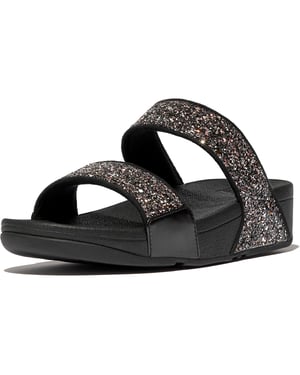 Fitflop Lulu 2 Bar Glitter Polyurethan Damen Sandalen Schwarz/Multi