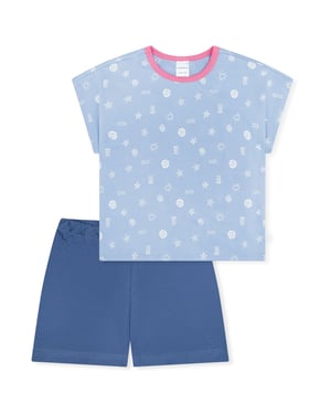 Schiesser Mädchen Pyjama NightwearSchlafanzug, Pyjama Set, Nachtwäsche