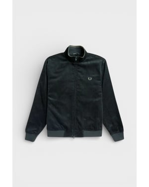 Fred Perry Brentham Cord-Jacke Nachtgrün