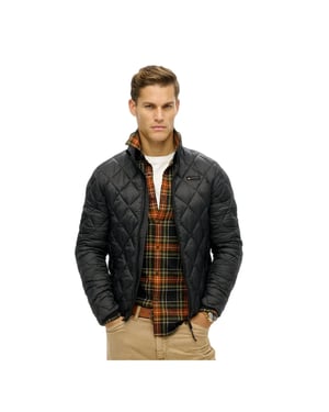 Superdry Herren-Daunenjacke mit Diamantsteppung und Fuji Lite-Sohle