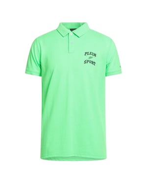 Plein Sport Scratch Logo Grünes Poloshirt