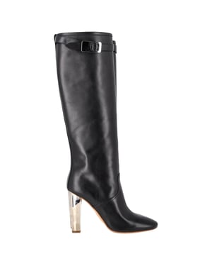 Hermes Pre-owned Kniestiefel mit Chromabsatz aus Leder - Schwarz