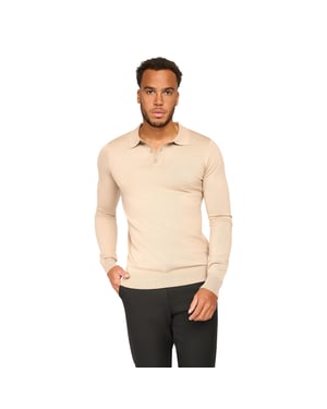 Lösung Trui Ralf Polo Strick Beige