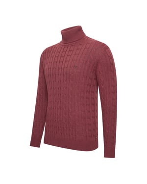 Cappuccino Italia Trui Aosta Kabelpullover Rot