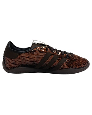 Adidas x Wales Bonner Karintha Pailletten-Sneaker aus braunem Satin