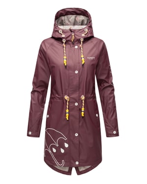Marikoo Damen Regenjacke – Dancing Umbrella, wasserdicht mit Kapuze