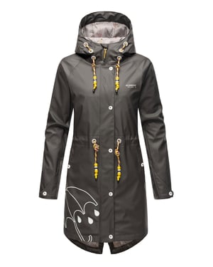 Marikoo Damen Regenjacke – Dancing Umbrella, wasserdicht mit Kapuze