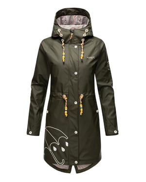 Marikoo Damen Regenjacke – Dancing Umbrella, wasserdicht mit Kapuze
