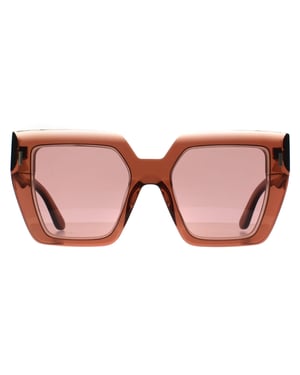 Calvin Klein Square Womens Transparent Dunkelbraun Burgund CK23502S