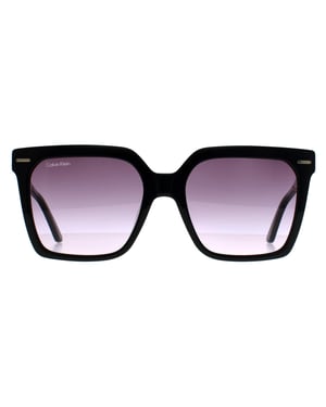 Calvin Klein Square Womens Schwarz Lila Farbverlauf CK22534S