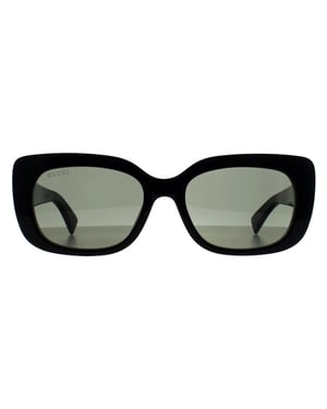 Gucci Rectangle Damen Sonnenbrille GG1979SK, Shiny Grey - Schwarz