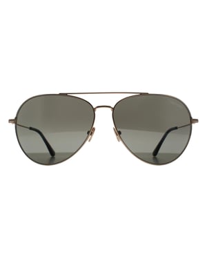 Tom Ford Aviator Unisex Glänzend Rose Gold Rauch Grau Dashel FT0996