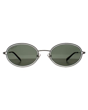 Gucci Oval Womens Silber Grau GG1980S