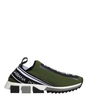 Dolce & Gabbana Grünes Logo Niedrigschnitt Sorrento Herren Sneaker Schuhe
