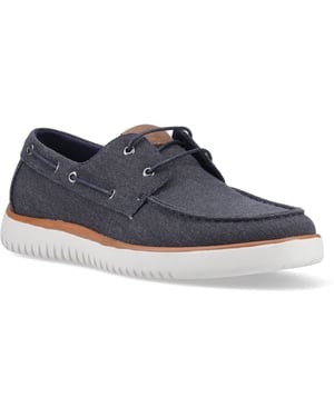 Hush Puppies Daniel Canvas Segelschuhe für Herren in Marineblau