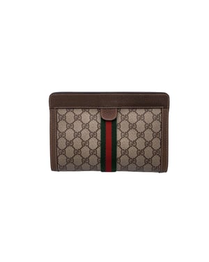 Gucci Vintage Stoff-Clutch Ophidia