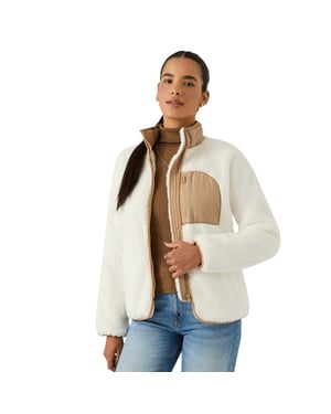 Reebok - "Double Monkey" Fleecejacke für Damen (Cremefarbe)